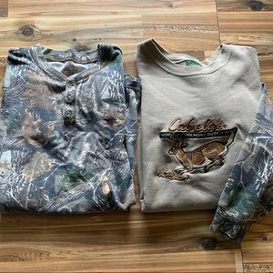 Cabela’s Camo Long sleeve lot